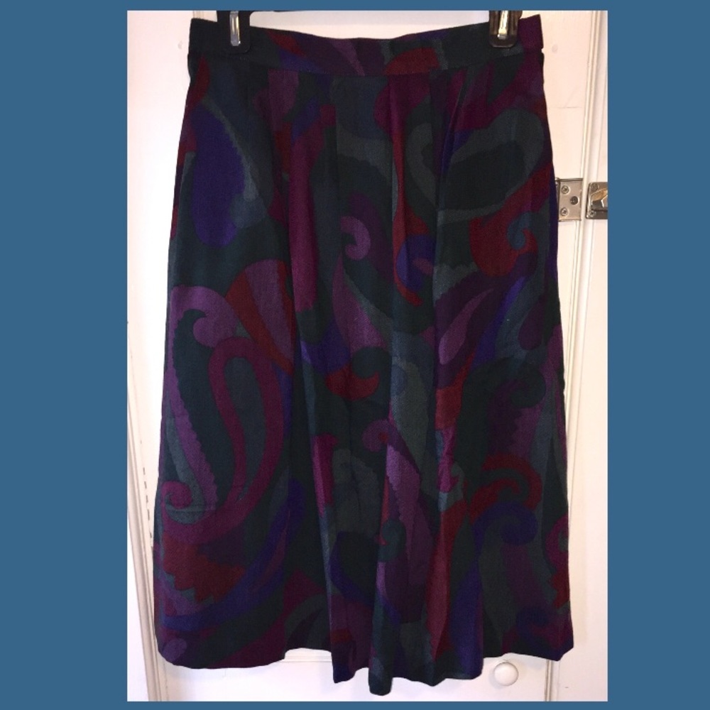 Vintage High-waisted Wool Skirt